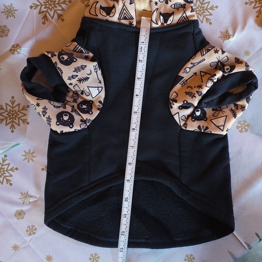 Bond & Co Black Cream Dog Hoodie Medium #DGC MED - Picture 7 of 7